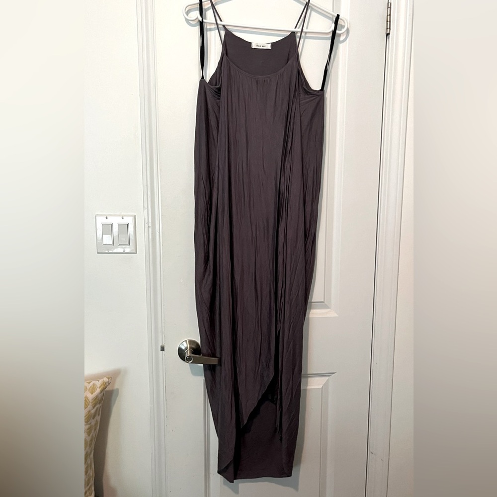 Stony mauve maxi dress with Grecian draping